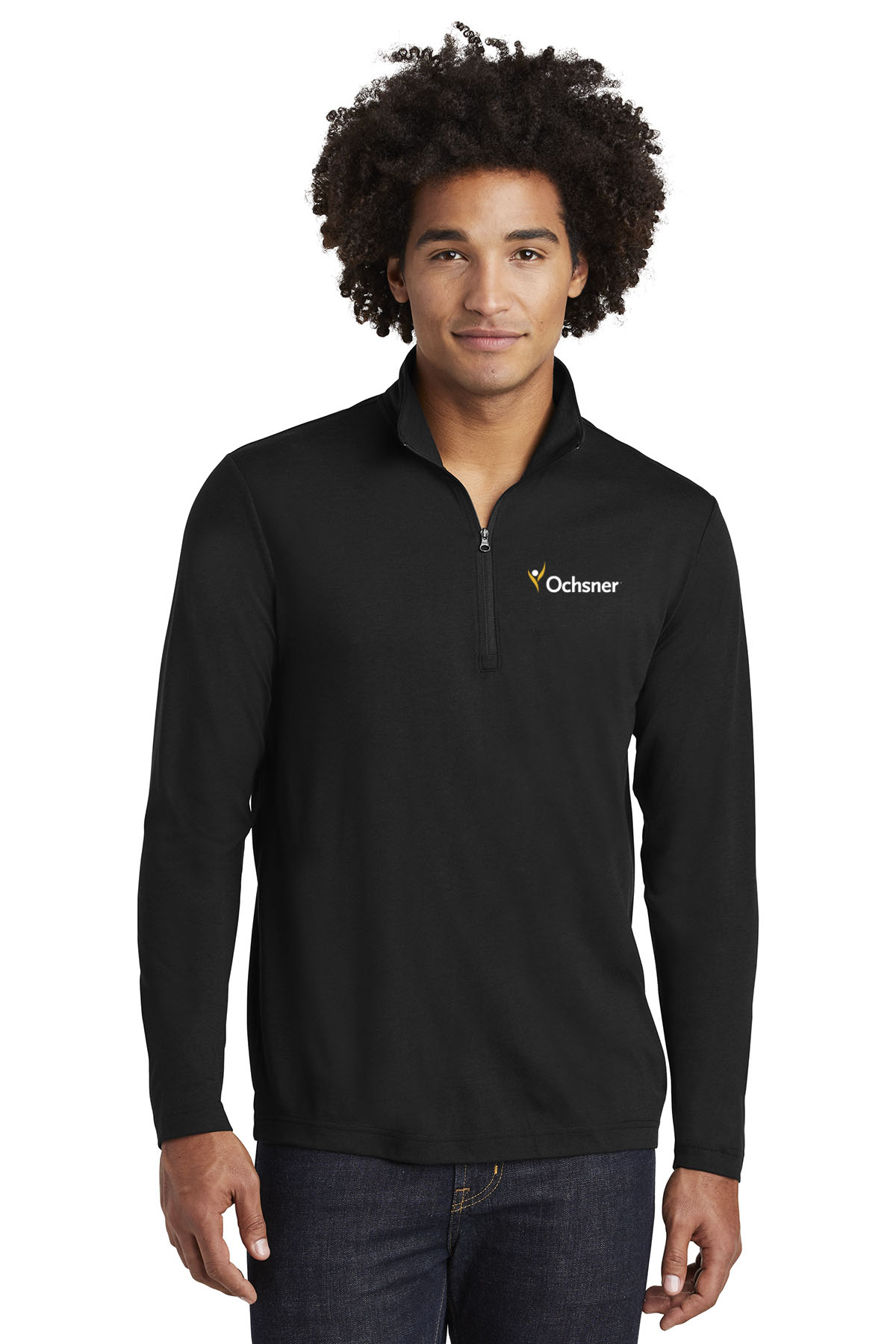Sport-Tek Men's 1/4 Zip Pullover, Black, large image number 1